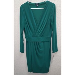Chaps Women's Long Sleeve Green Dress - Women's Large
